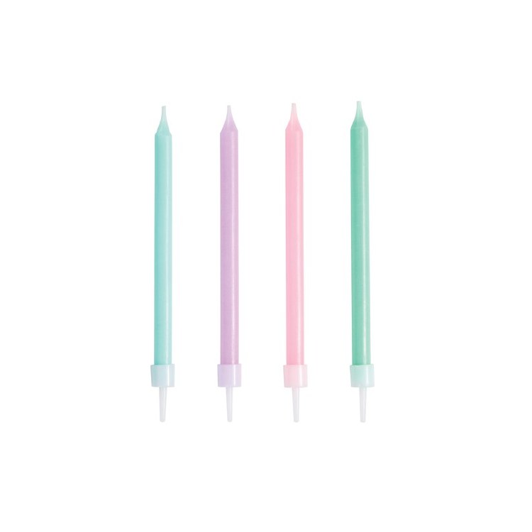 Candle Tall Pastel 12pk