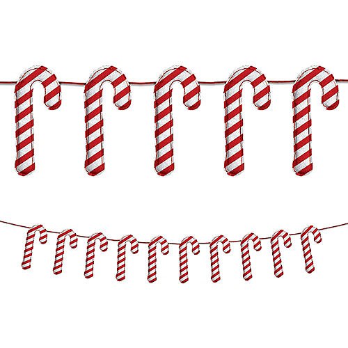 Candy Cane Fabric Garland 6ft