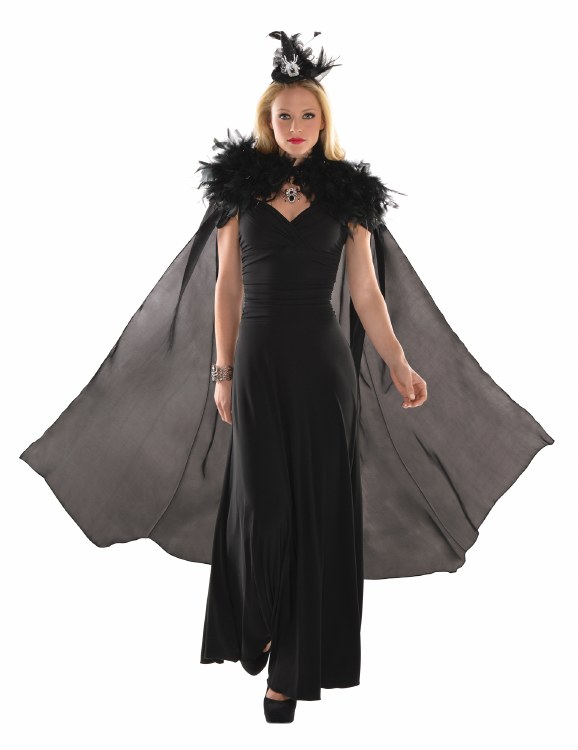 Cape Feather Collar Black