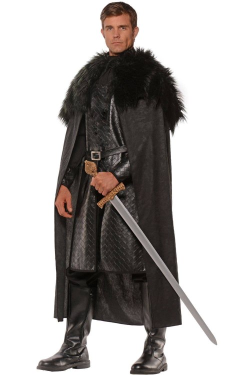 Renaissance Cape with Fur Trim Black