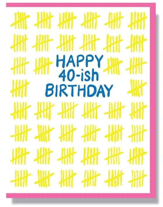 Card BDay Happy 40-ish
