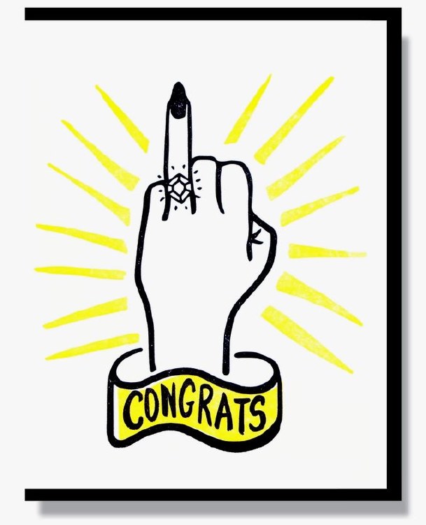 Card Congrats Ring Finger