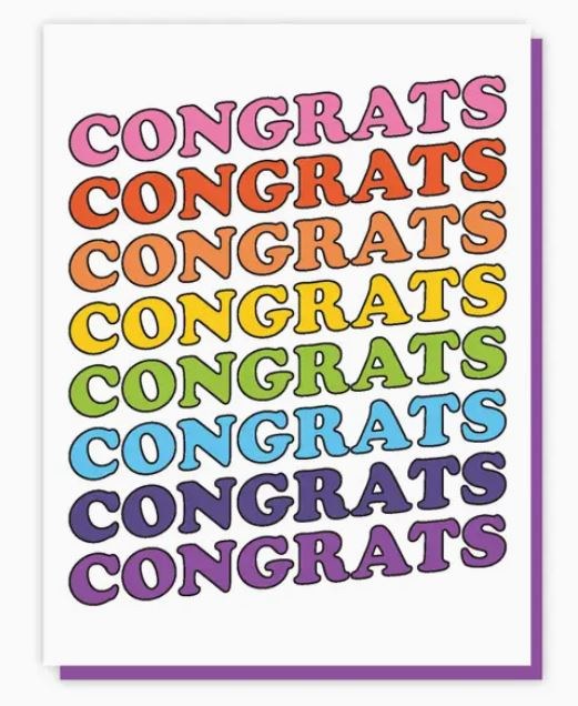 Card Rainbow Congrats