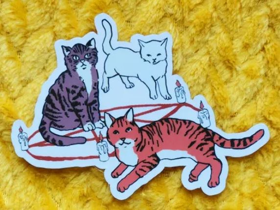 Sticker Cat Seance HOLO
