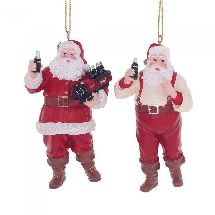 Ornament Santa Coke Asst