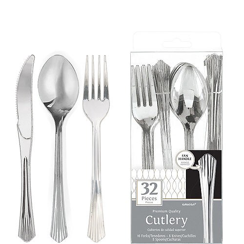 Cutlery Premium Asst Slvr 32ct