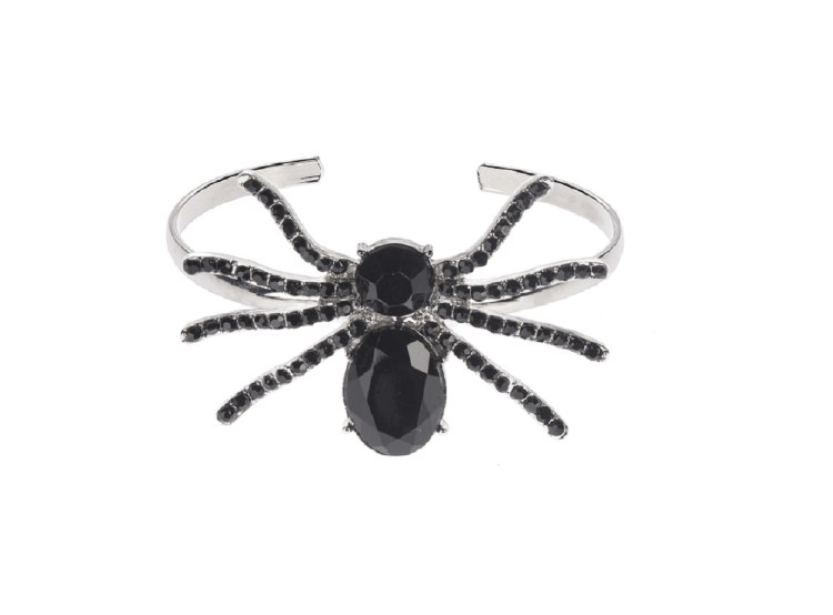 Bracelet Spider Rhinestone Blk