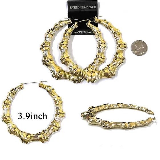 Earrings Bamboo Hoops
