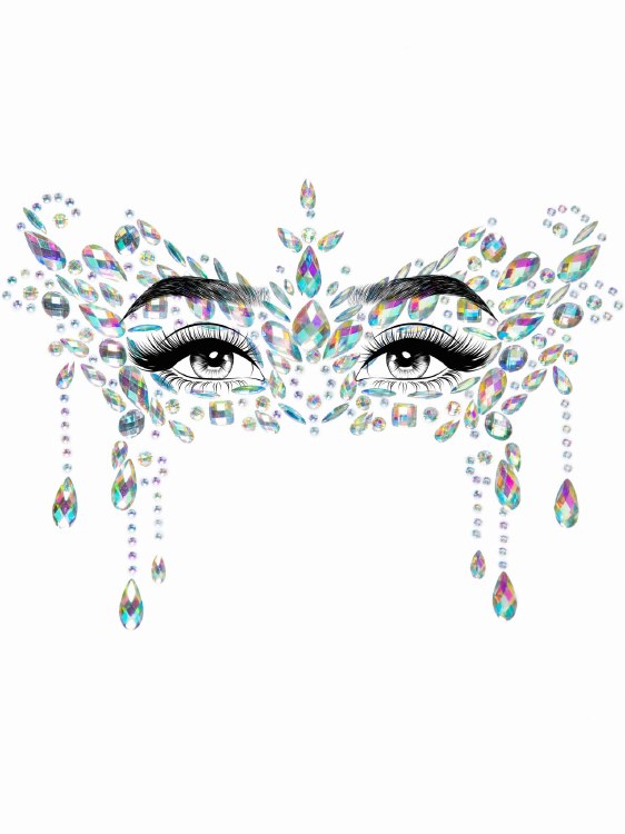 Face Jewels Masquerade Clear