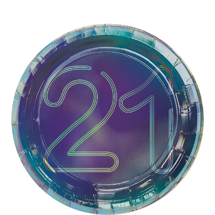 Finally 21 7in Plates 8ct