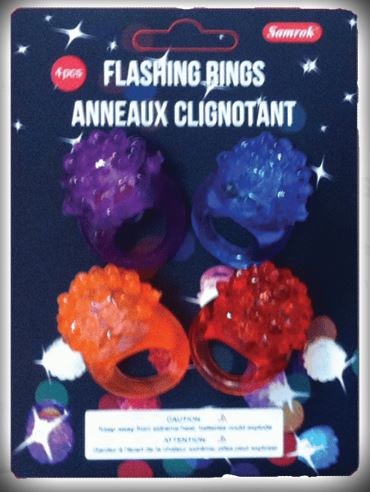 Flashing Jelly Rings 4pk