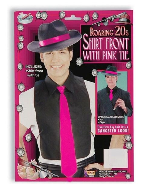 Gangster Shirt w/ Tie Pink