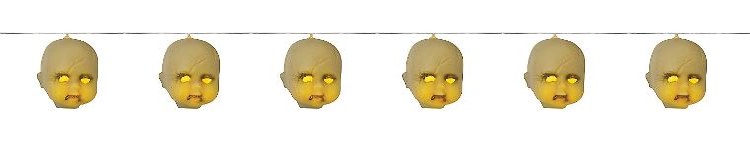 Baby Doll Heads String Lights Garland 40in