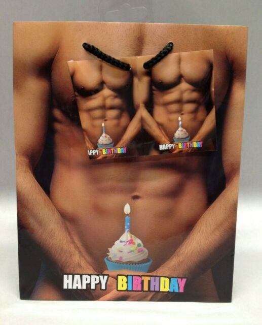 Gift Bag Man w/ Cupcake