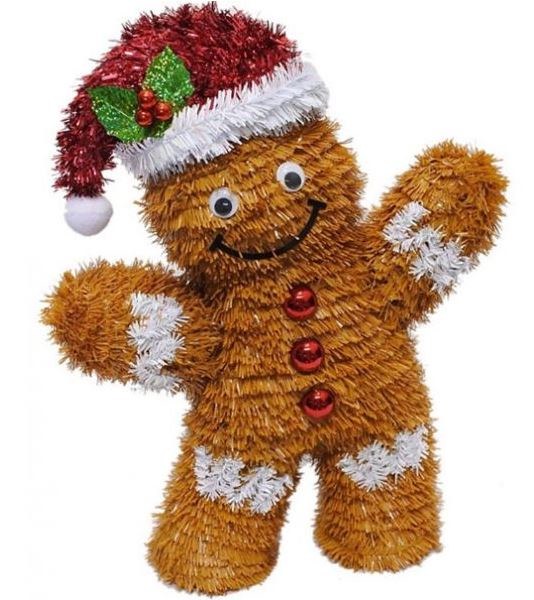 Tinsel Gingerbread 3D 12"