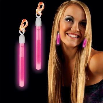 Glow Earrings Pink
