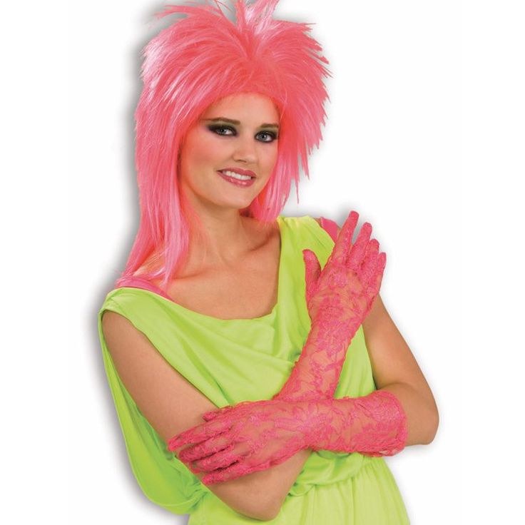 Gloves Lace Neon Pink