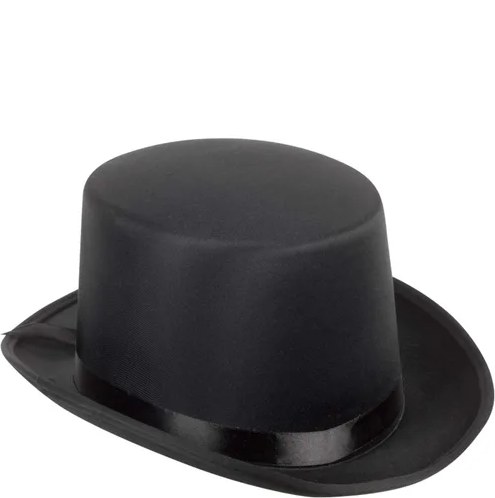 Black Satin Top Hat
