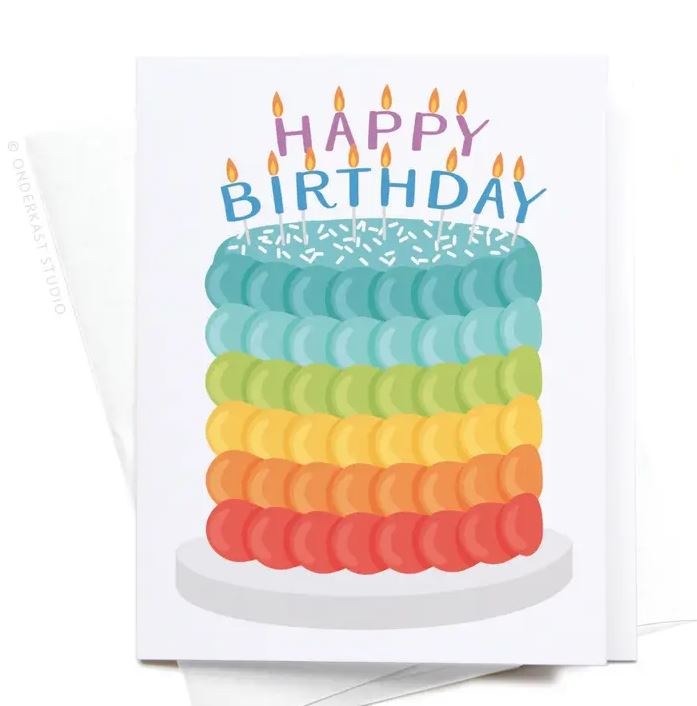 Birhtday Card Rainbow Cake