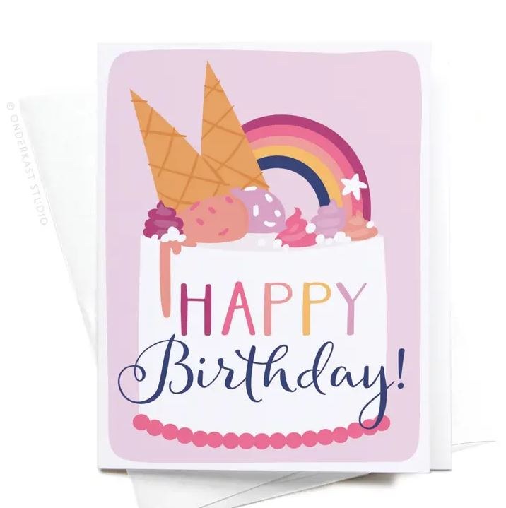 Birthday Card Ice Cream Cake