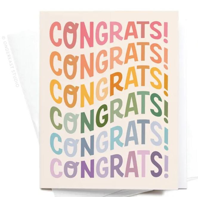 Card Wonky Rainbow Congrats