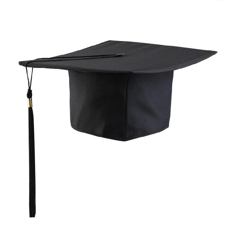 Graduation Mortarboard Cap Hat Black
