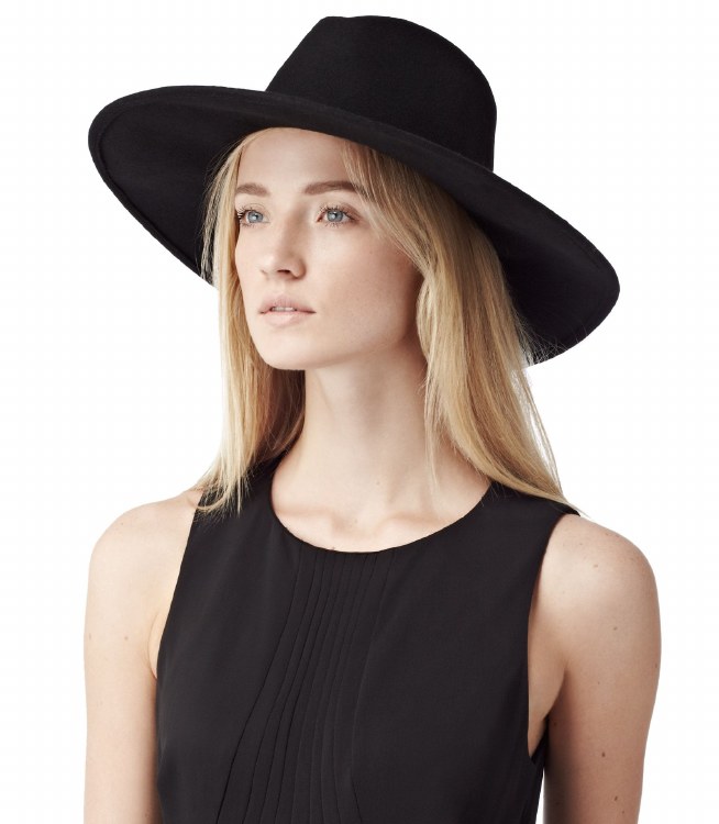 Hat Wide Brim Black