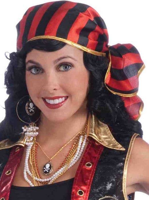 Head Scarf Pirate Blk/Red