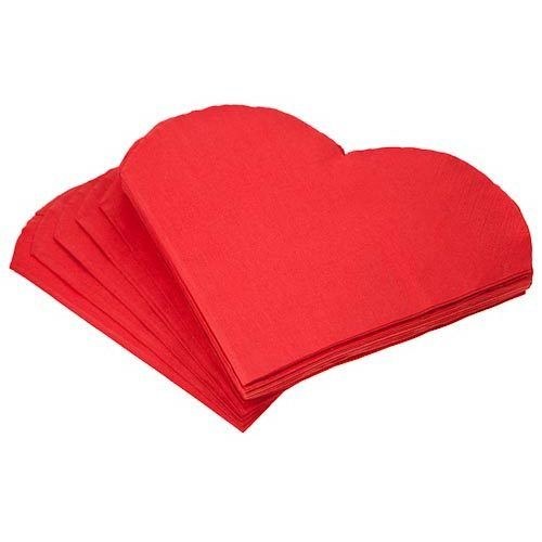 Heart Shaped Lunch Napkins 16ct