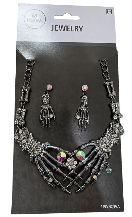 Black Skeleton Hands Jewelry