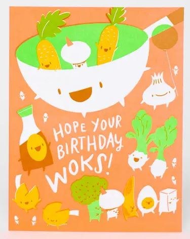 Card Birthday Wok