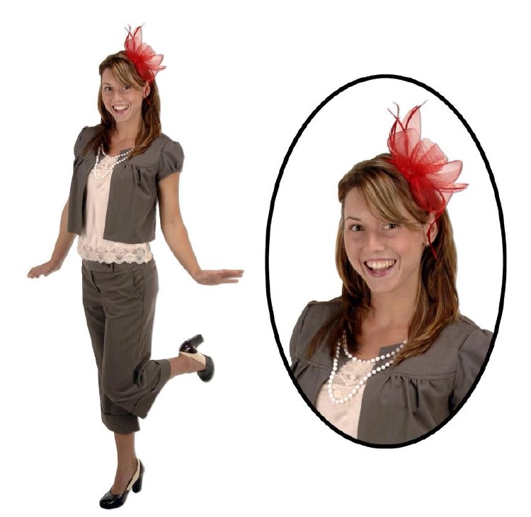 Headband Fancy Flower Red