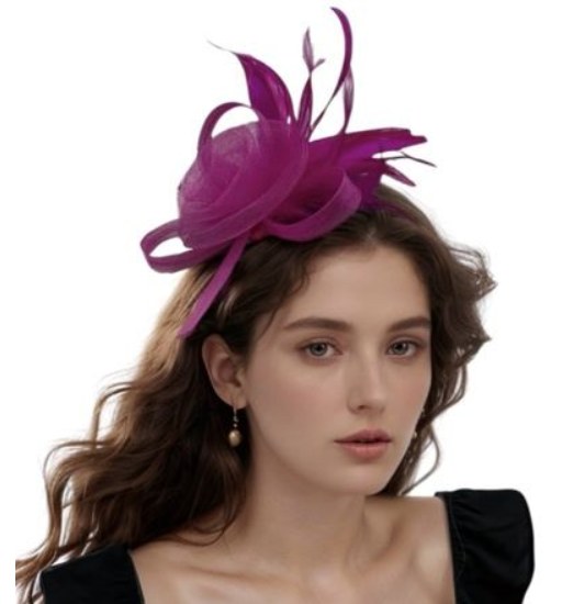 Fascinator Feather Classic Pnk