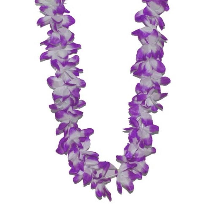 Purple/White Lei