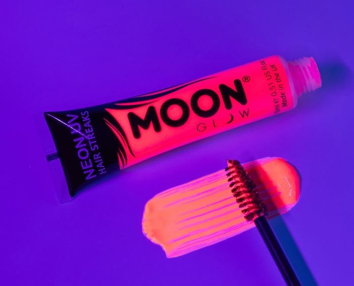 Moon Glow Neon UV Hair Streak Red