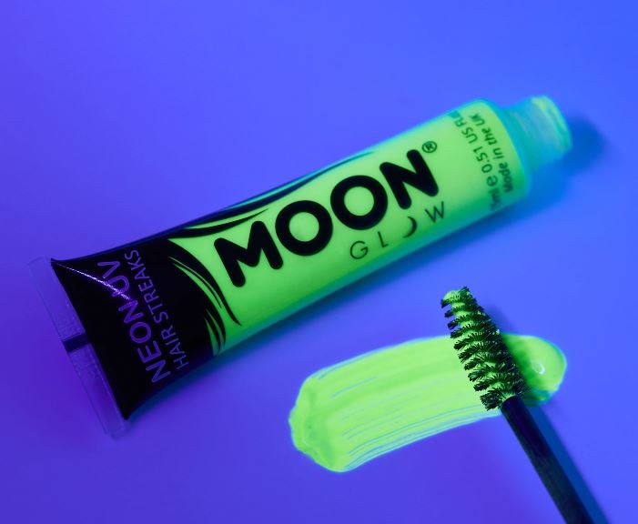 Moon Glow Neon UV Hair Streak Green