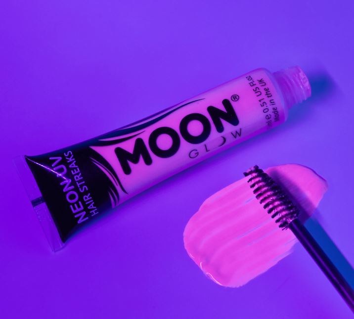Moon Glow Neon UV Hair Streak Purple