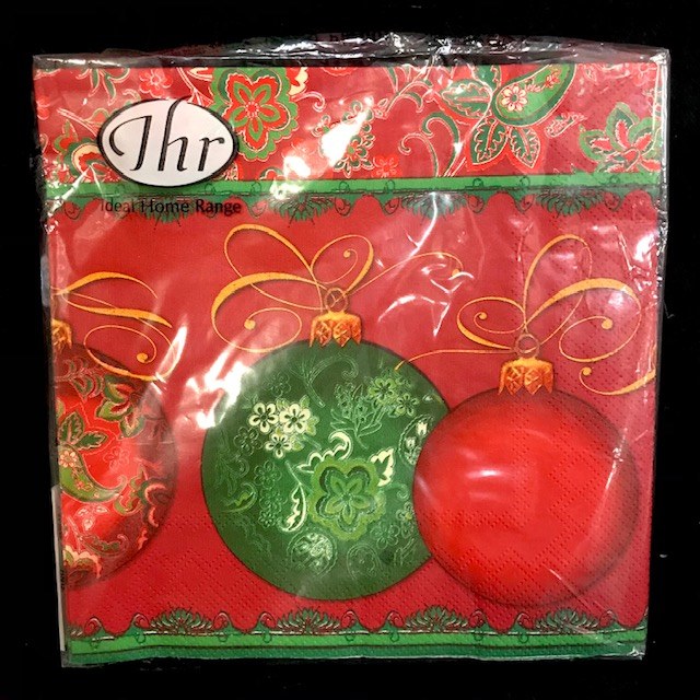 Magnifico Red Christmas Beverage Napkins ~ 20 Pack