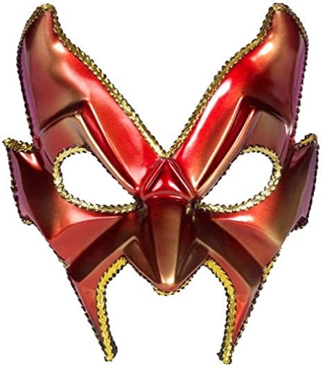 Mask Devil Half Red