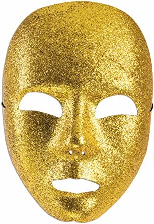 Mask Full Glitter Gold
