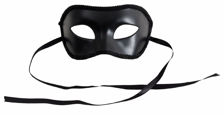 Masquerade Half Mask Black