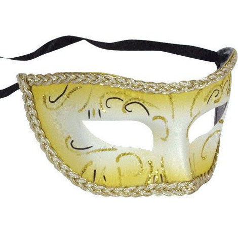 Mask White/Gold Half Mask