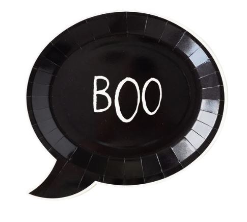 BOO! Shaped Paper Plates 8ct