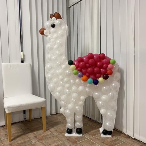 Mosaic Frame Shape Llama