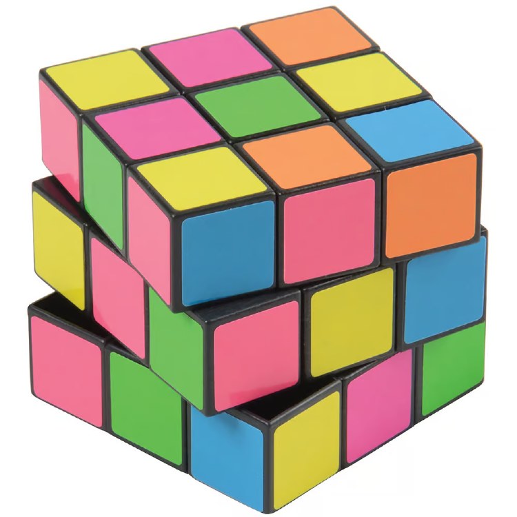 Neon Puzzle Cubes 12pk