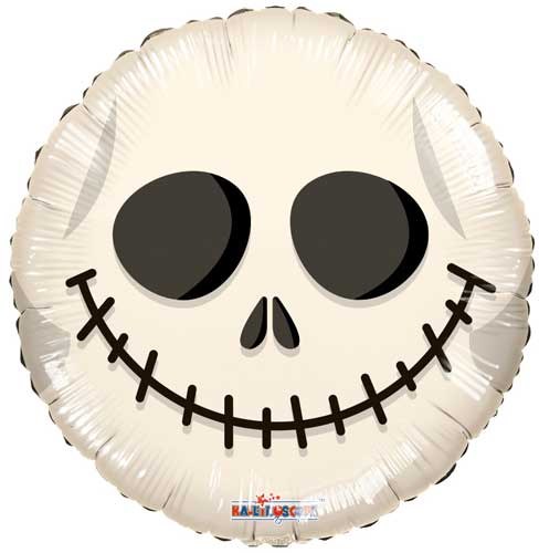 Standard Size / Smiling Jack Skull Mylar ~ 18&quot;
