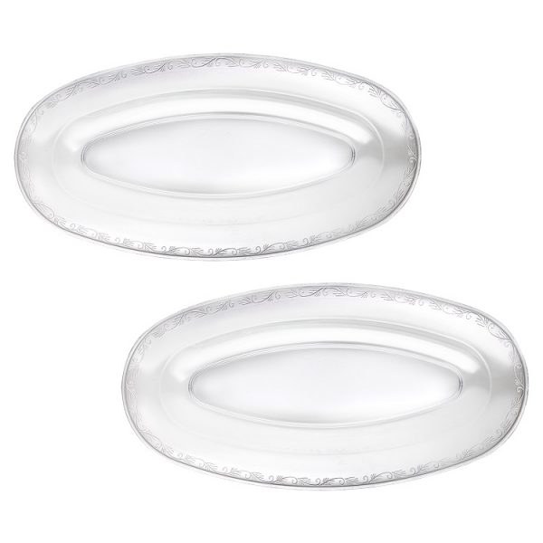 Clear Oval Tray 15"