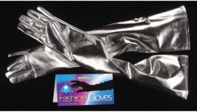 Gloves Metallic Silver