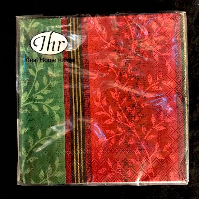 Noblesse Red &amp; Green Beverage Napkins