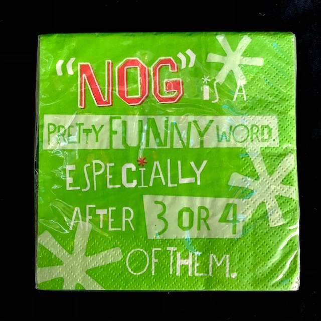 Funny Nog Beverage Napkin ~ 16 Pack